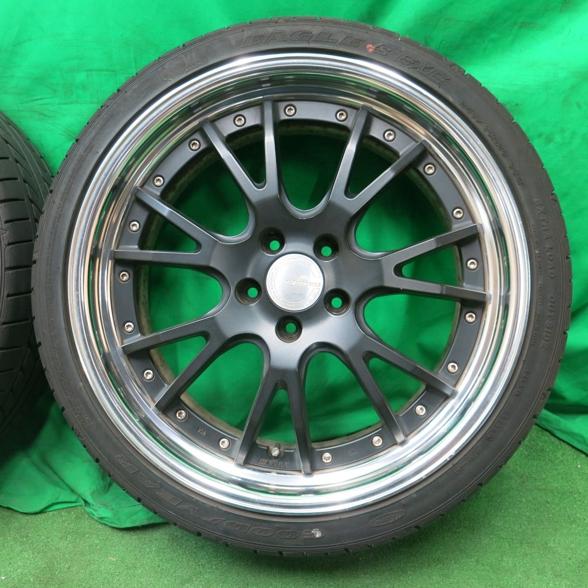 送料無料* バリ溝！9分☆WORK GNOSIS GS4 245/35R20 グッドイヤー 