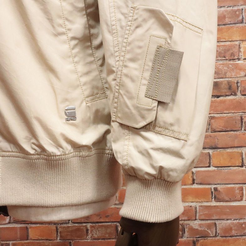 g-star raw MA-1 ジップアップジャケット ベージュ G-STAR RAW ma1 ma-1 E RAF BOMBER REPAIR/MA1/ミリタリー