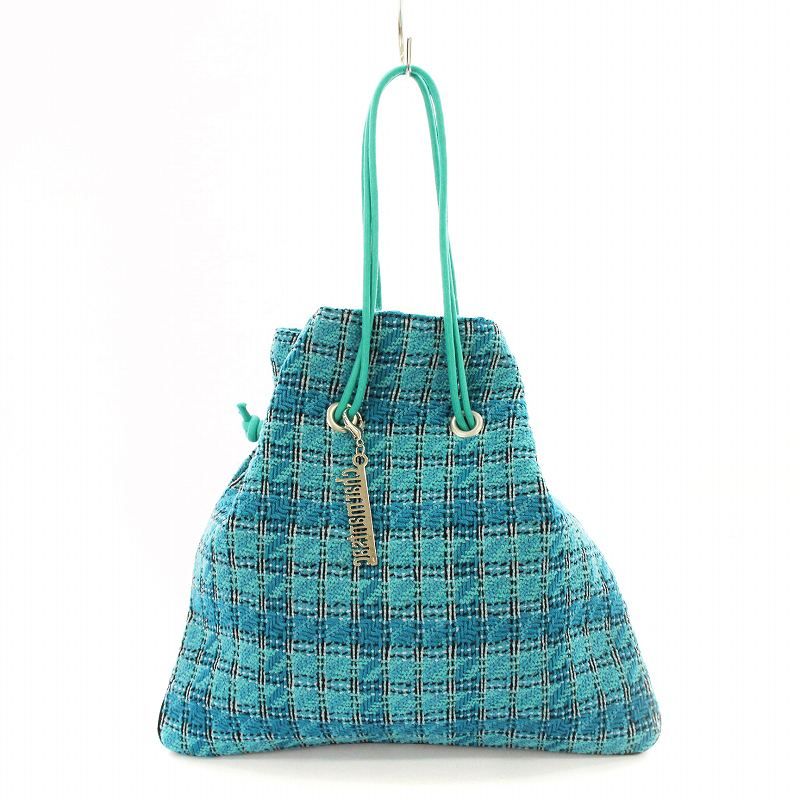 シャルマントサック charmant sac ツイード 巾着バッグ
