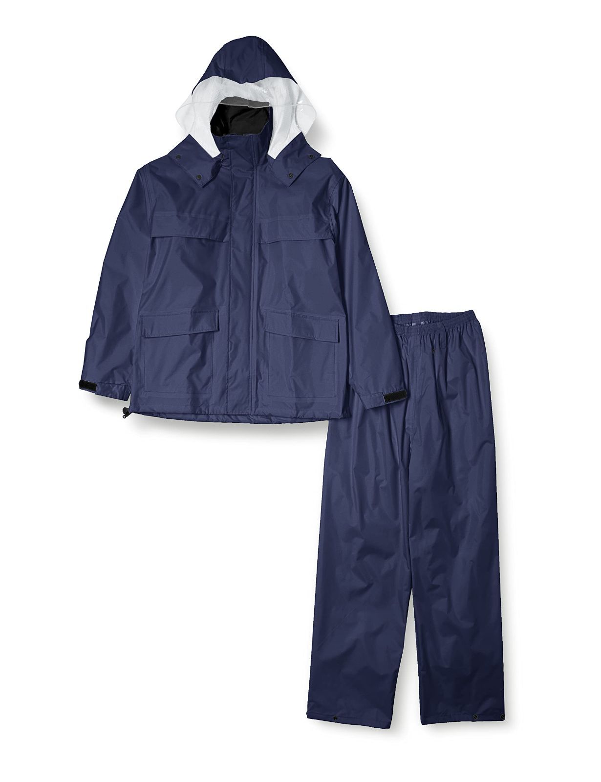 Size 5L_Color ネイビー カジメイク 作業用レインスーツ 上下組 総裏メッシュ 匠レインスーツ ネイビー 5L