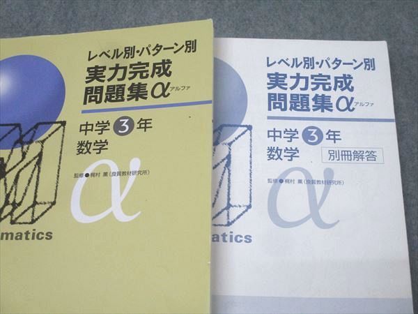 塾 正進社 中学3年 レベル別 パターン別 実力完成問題集α 数学 030M5D