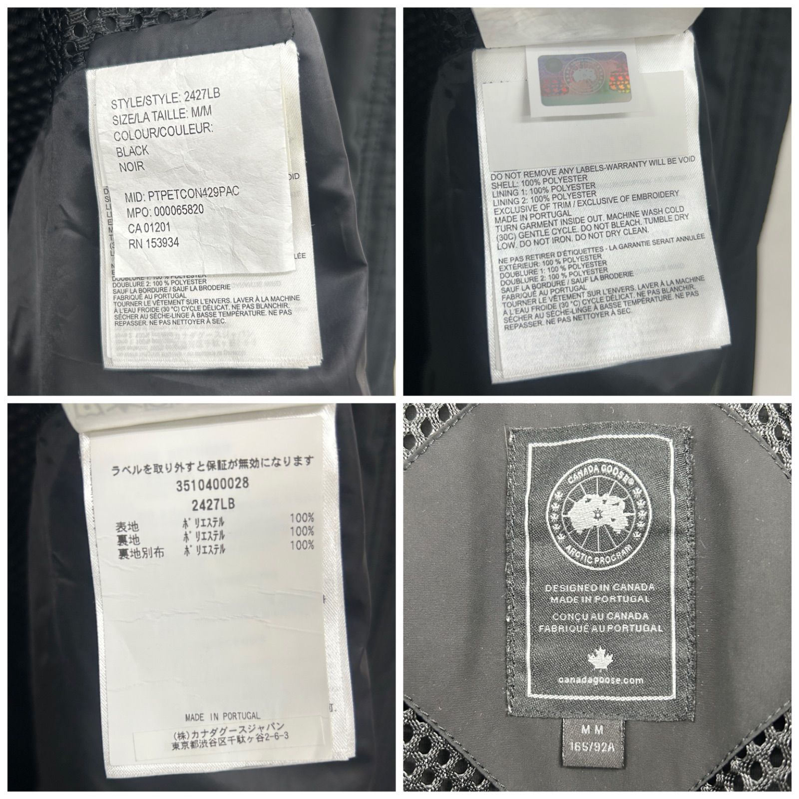CANADA GOOSE レディース ダウン ジャケット フード付き 黒 カナダグース サイズM