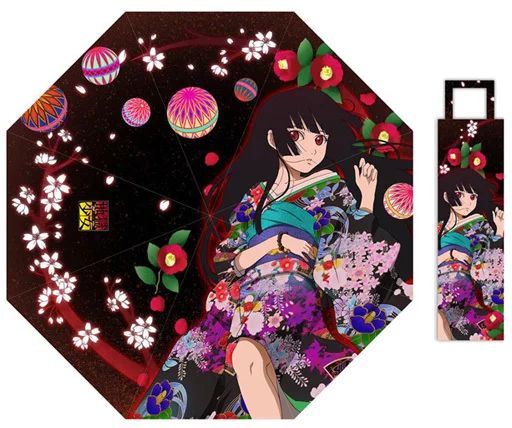 【送料無料】 傘 パラソル 閻魔あい 折ITAGASA 痛傘 地獄少女 宵伽 防風