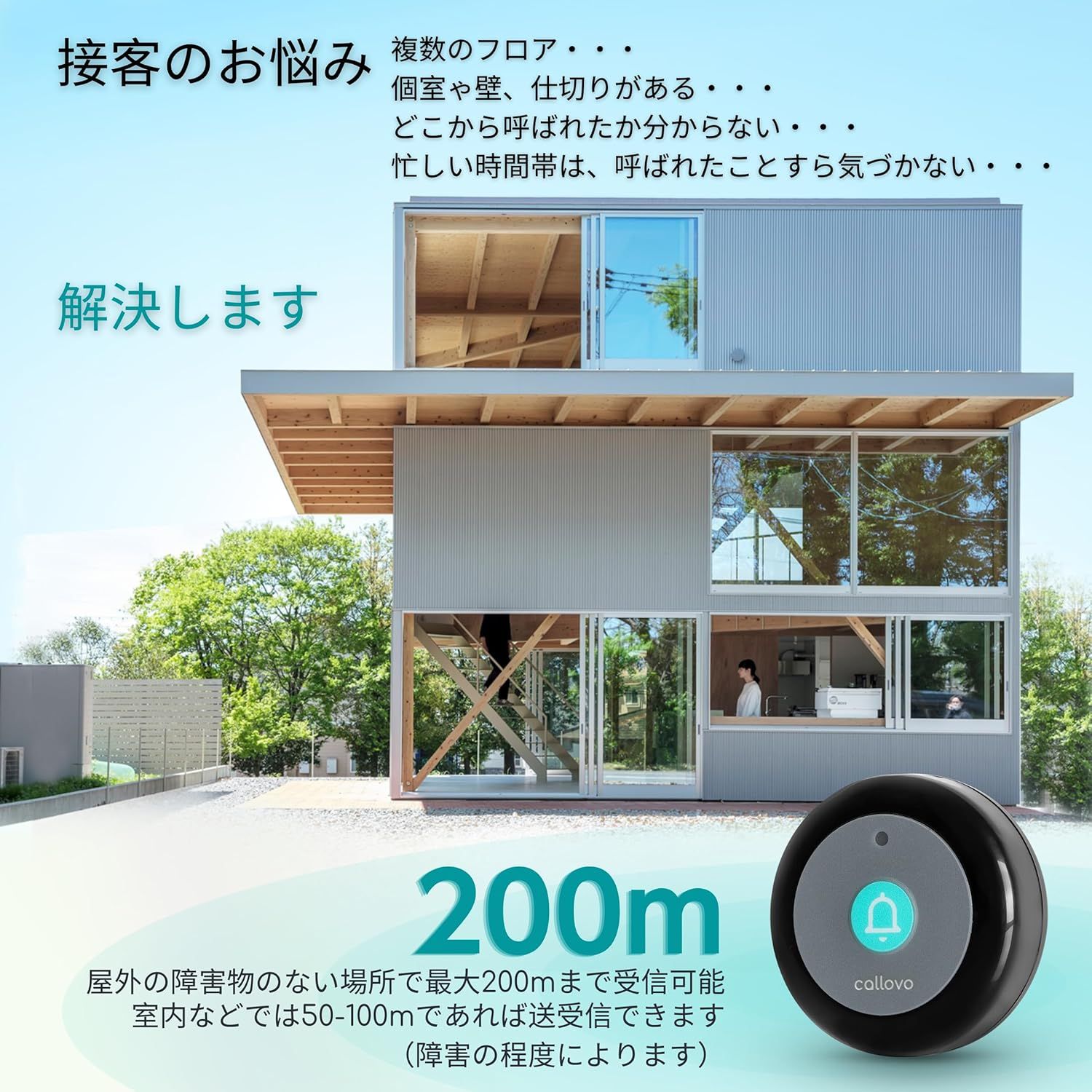 店舗用チャイム コールボタン