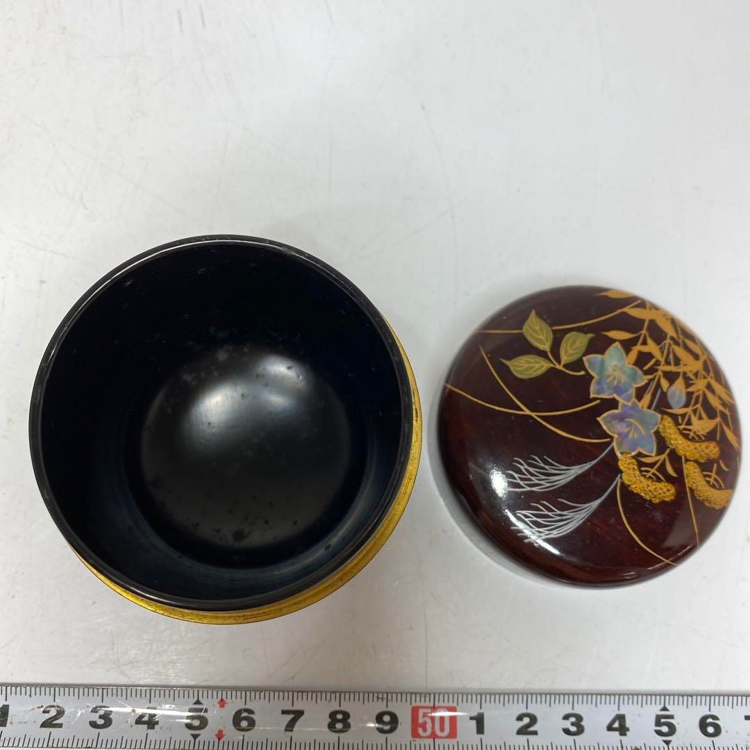 雲錦蒔絵なつめ雲斉作 最高 高さ6.3cm 東H5-0831②