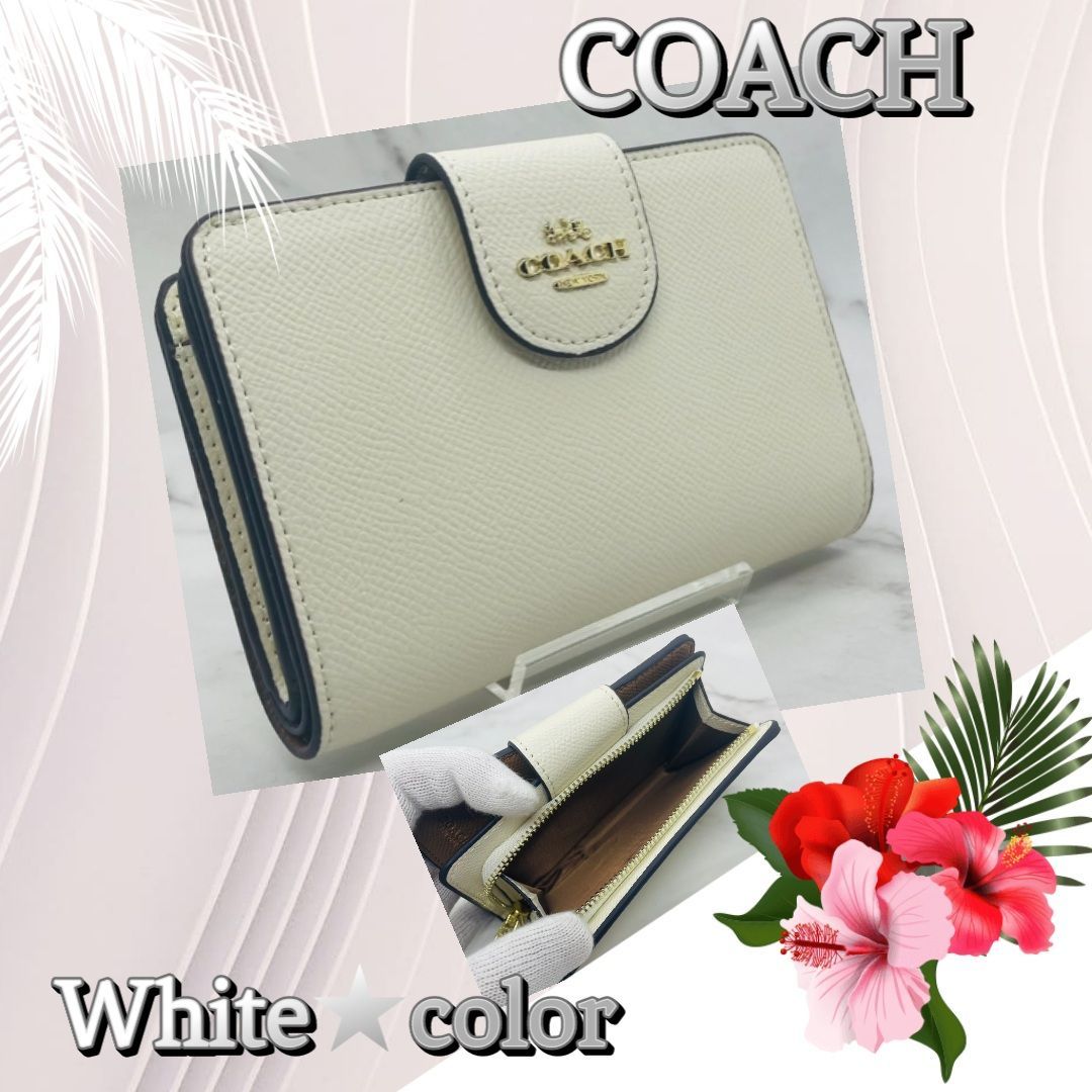 Sale 匿名配送 新品 ✳️ COACH コーチ ベージュ系 財布-