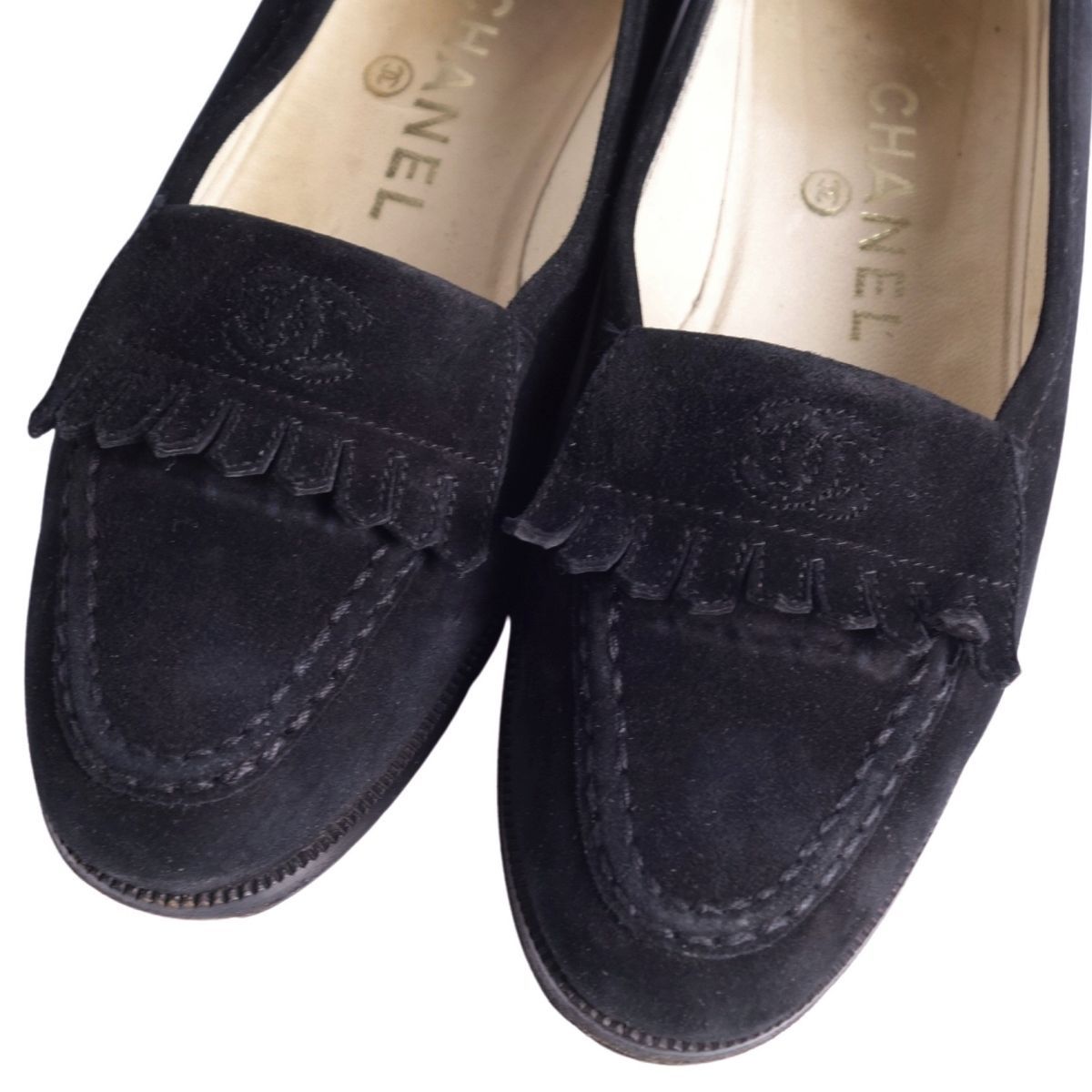 美品 Vintage シャネル CHANEL ローファー モカシン ココマーク Vintage シャネル CHANEL ローファー モカシン ココマーク キルト
