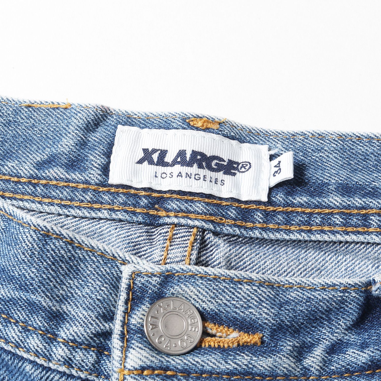 XLARGE エクストララージ デニムパンツ チェッカーフラッグ 34㌅ - パンツ