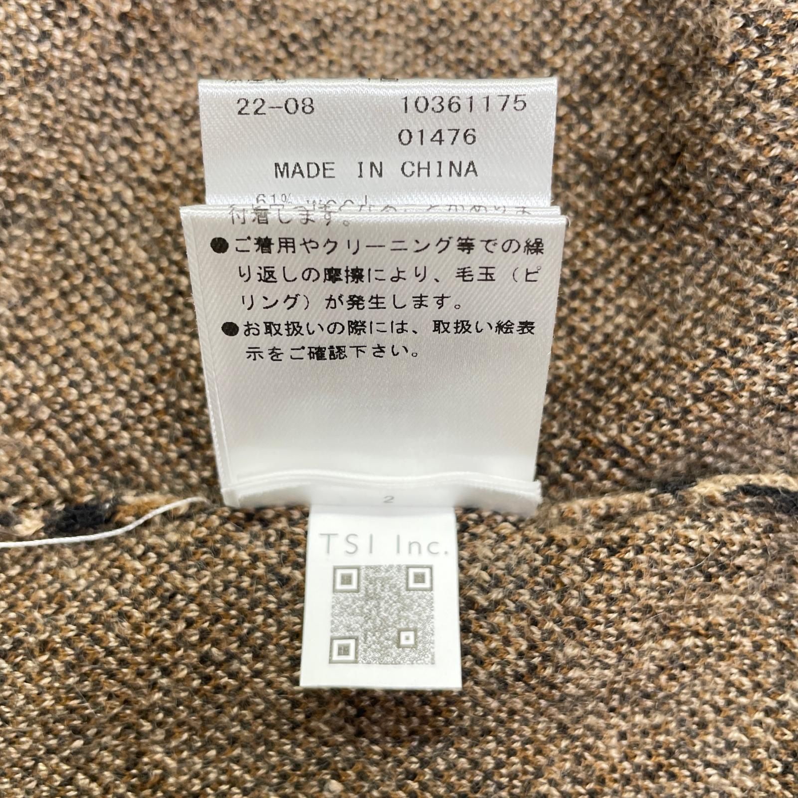 レディース パーリーゲイツ PEARLY GATES セーター 2 L 茶系 ブラウン カシミヤ混 防寒 クルーネックニット ヒョウ柄 レオパード LLC-HASEGAWATOSO_COM