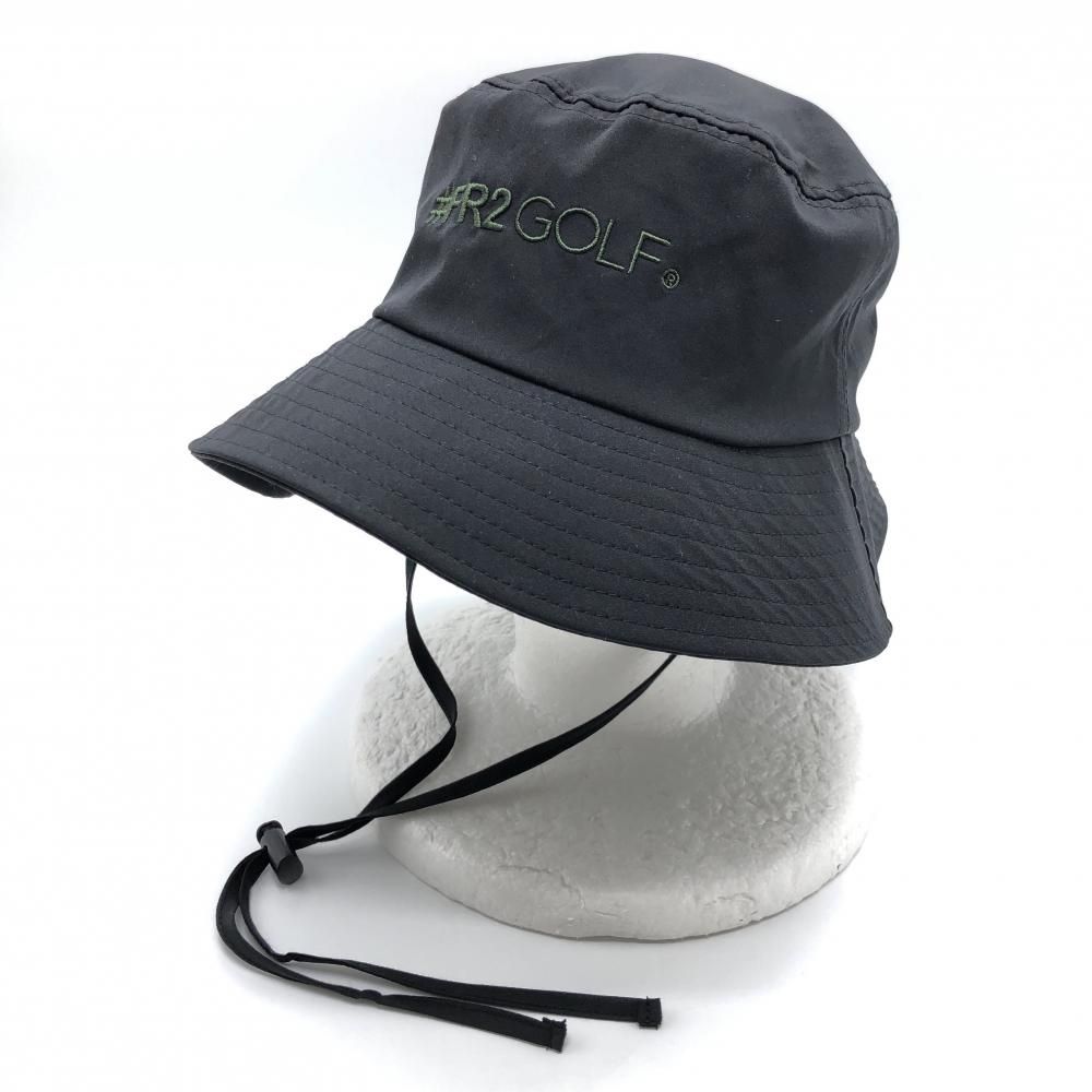 エフアールツー ハット 黒 ロゴ刺しゅう ゴルフウェア FR2GOLF
