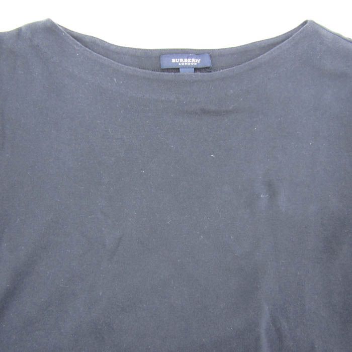 新品・未使用　BURBERRY  バーバリー　トップス　ネイビー　綿100　長袖 BURBERRY (バーバリー) チェック コットンポプリン 長袖 シャツ