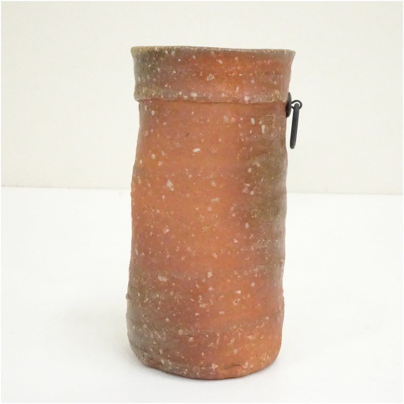 信楽焼 高橋春斎造 旅枕掛花入（共箱） 花入れ 茶道 茶道具 花瓶