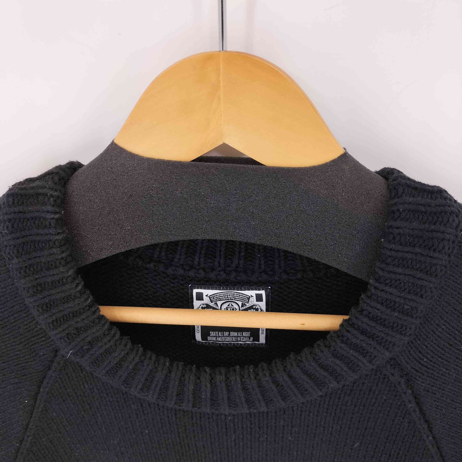 ウェイステッドユース WASTED YOUTH 23AW Knit Sweater Black ニット 
