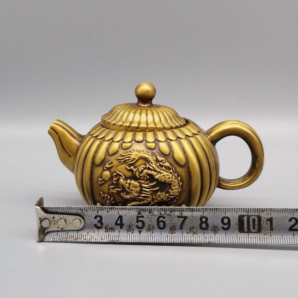 双龍南瓜茶壺 徳利 茶道具 銅製品 装飾品 工芸品 置物 双龍南瓜茶壺 徳利 茶道具 銅製品 装飾品 工芸品 置物