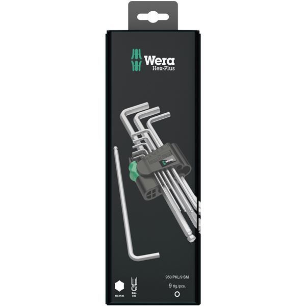 WERA ヴェラ 9本組 Hex-Plus ボールポイント付 L型六角棒レンチ ホルダー付 073391 工具 ツール DIY 作業工具 道具 レンチ