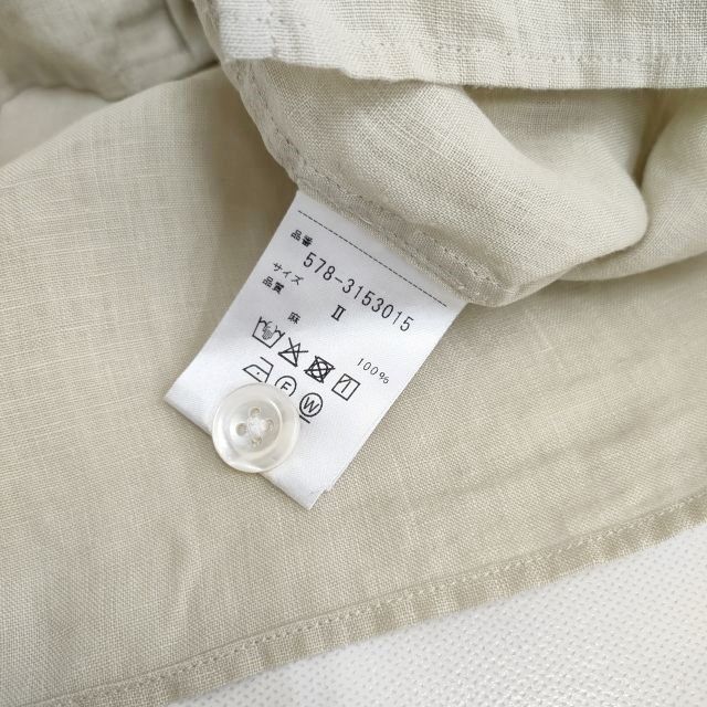 MARGARET HOWELL 578-3153015 LINEN VOILE サイズ2 リネン ブラウス