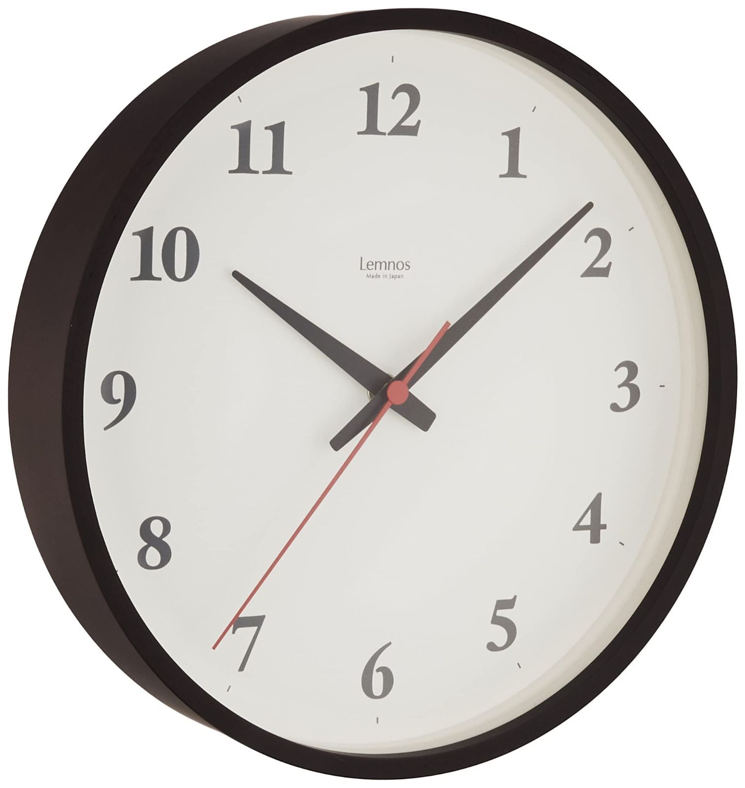 数量限定】Lemnos ブラウン BW LC22-02W clock Plywood 天然色木地 茶