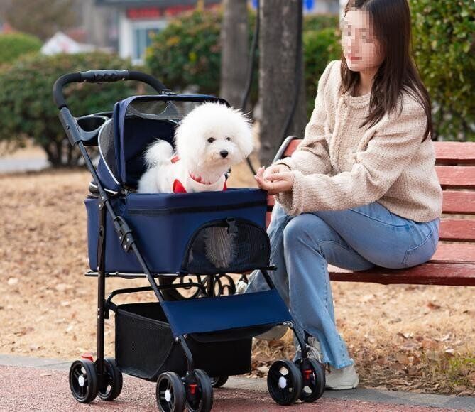 新入荷 ペットカート 折りたたみ 軽量 ペット 4輪 ホルダー 収納 耐荷重15kg 中型犬 小型犬 介護用 散歩用 犬 猫 カート シニア犬WP人気注目103