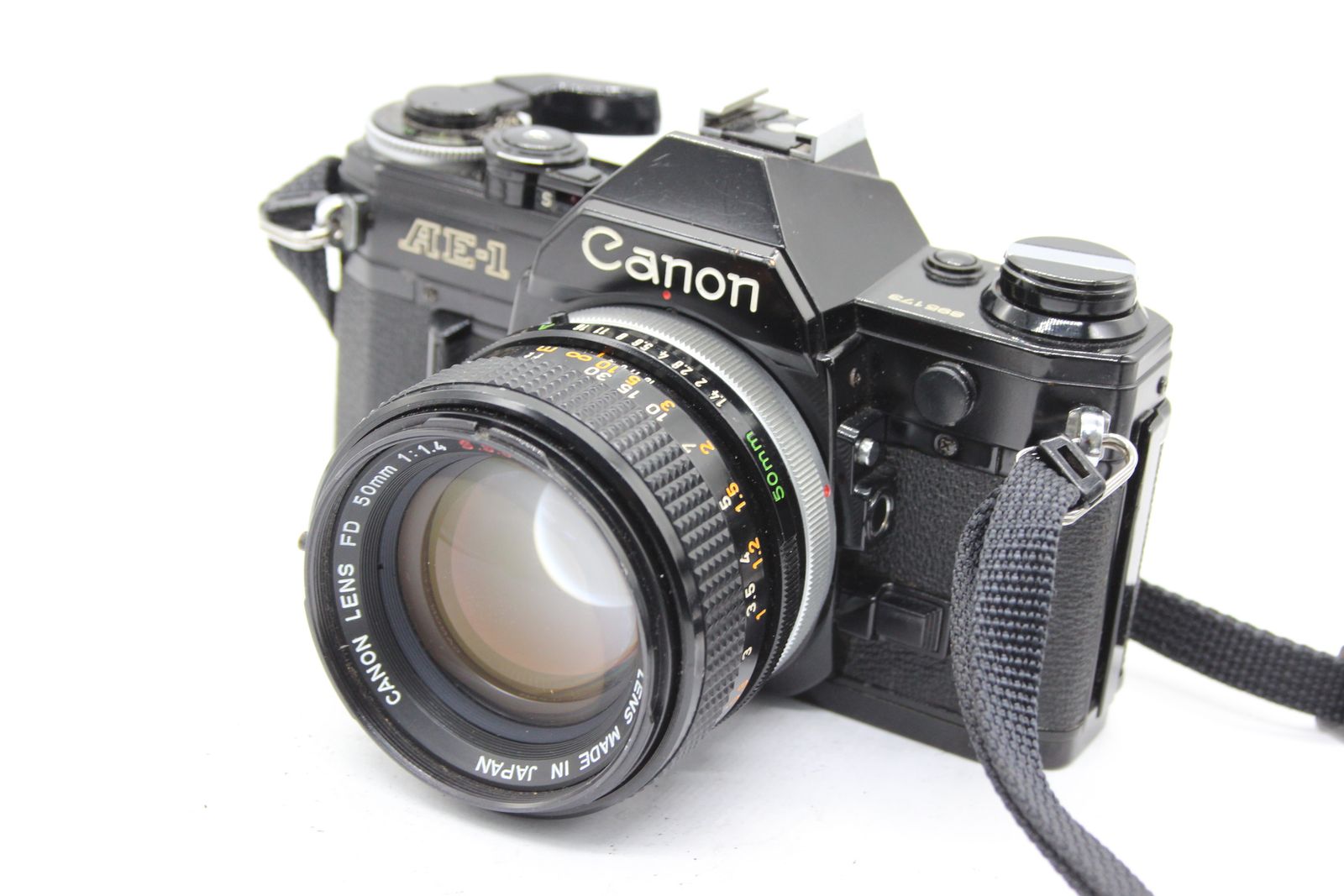 返品保証】 キャノン Canon AE-1 ブラック FD 50mm F1.4 S.S.C. ボディ ...