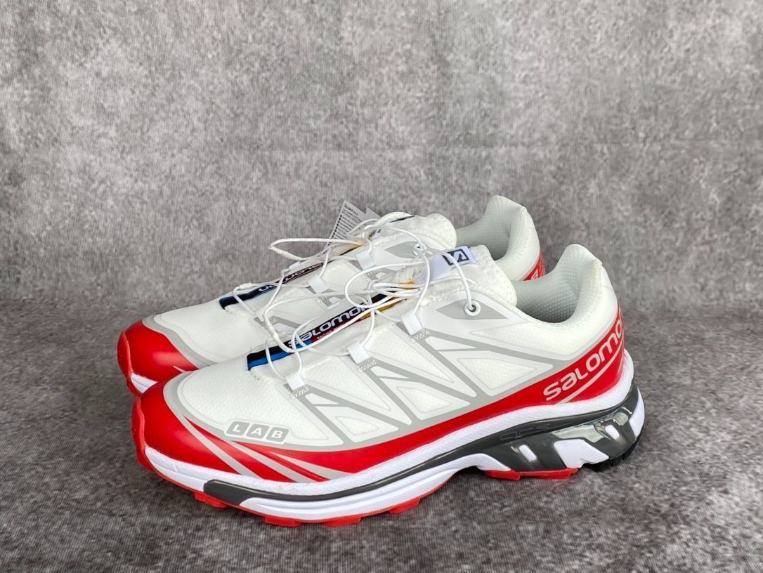 【関税込み】Salomon オフホワイト＆パープル XT-6 スニーカー SALOMON サロモン XT-6 スニーカー ホワイト ローカット