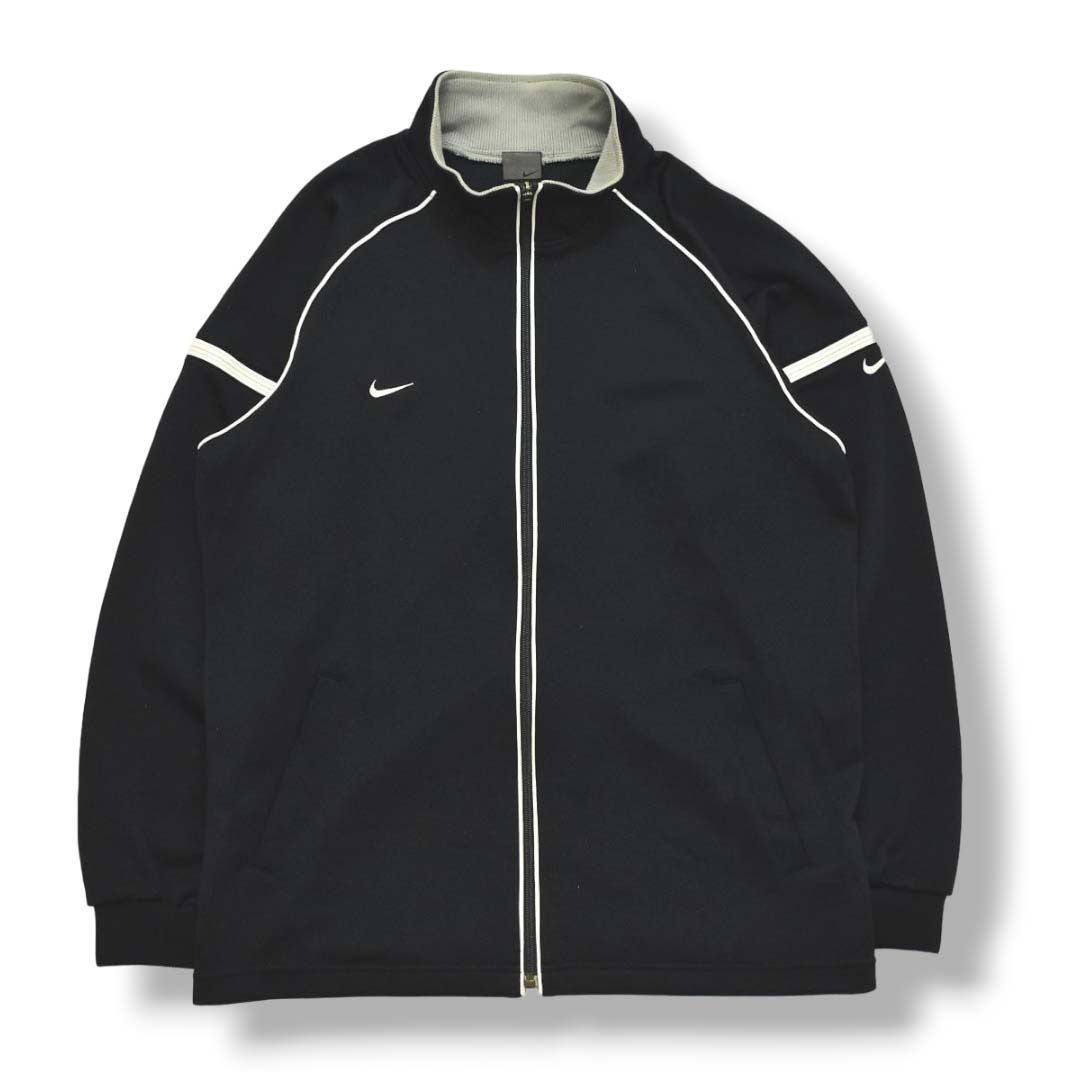 NIKE - 00s MLB オフィシャル ナイキ ヤンキース トラック ジャケット レディース L メンズ M / オールド NIKE ジャージ スウッシュ スタジャン 紺 NIKE - 00s MLB オフィシャル ナイキ ヤンキース トラック