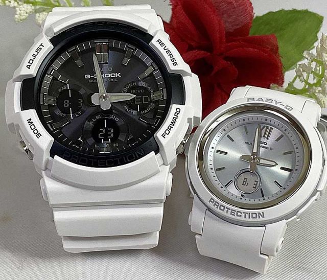 恋人たちのGショックペア G-SHOCK BABY-G ペアウォッチ ペア腕時計 カシオ 2本セット  アナデジ GA-110RG-7AJF BGA-250-1AJF お揃い プレゼント   ラッピング無料 新品 メッセージカード手書きします