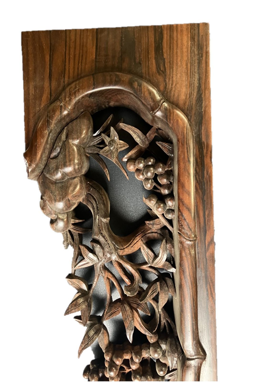 彫刻　紫檀   欄間 A49 コレクション 紫檀 欄間 彫刻