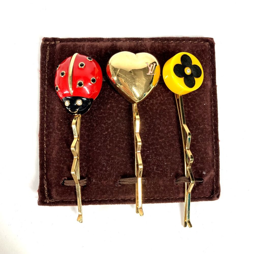 LOUIS VUITTON M92349 ヘアピンセット てんとう虫 花 ハート 【公式通販】
