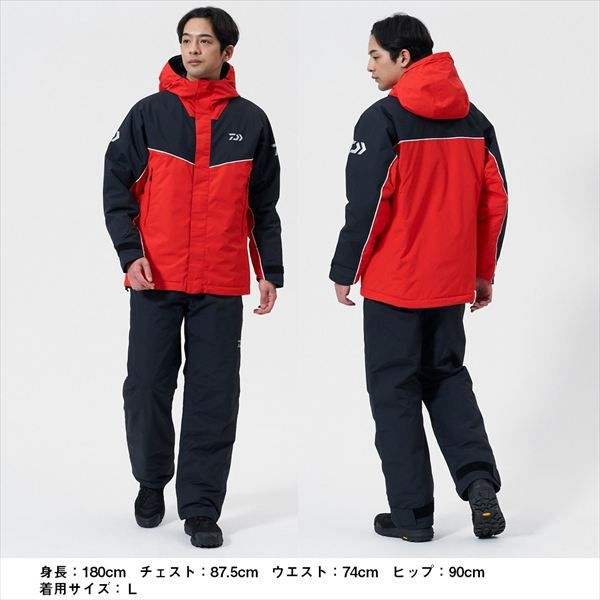  ダイワ 防寒服アウター DW 3425 RAINMAX ハイロフトウインタースーツ レッド 2 XL フィッシュナイフ ウェア フィッシング