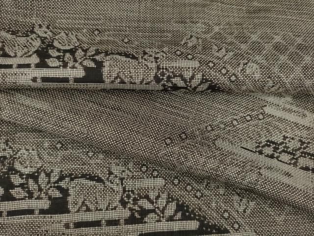 平和屋着物○本場大島紬 カタス9マルキ 花蝶文 さが美扱い ロング丈