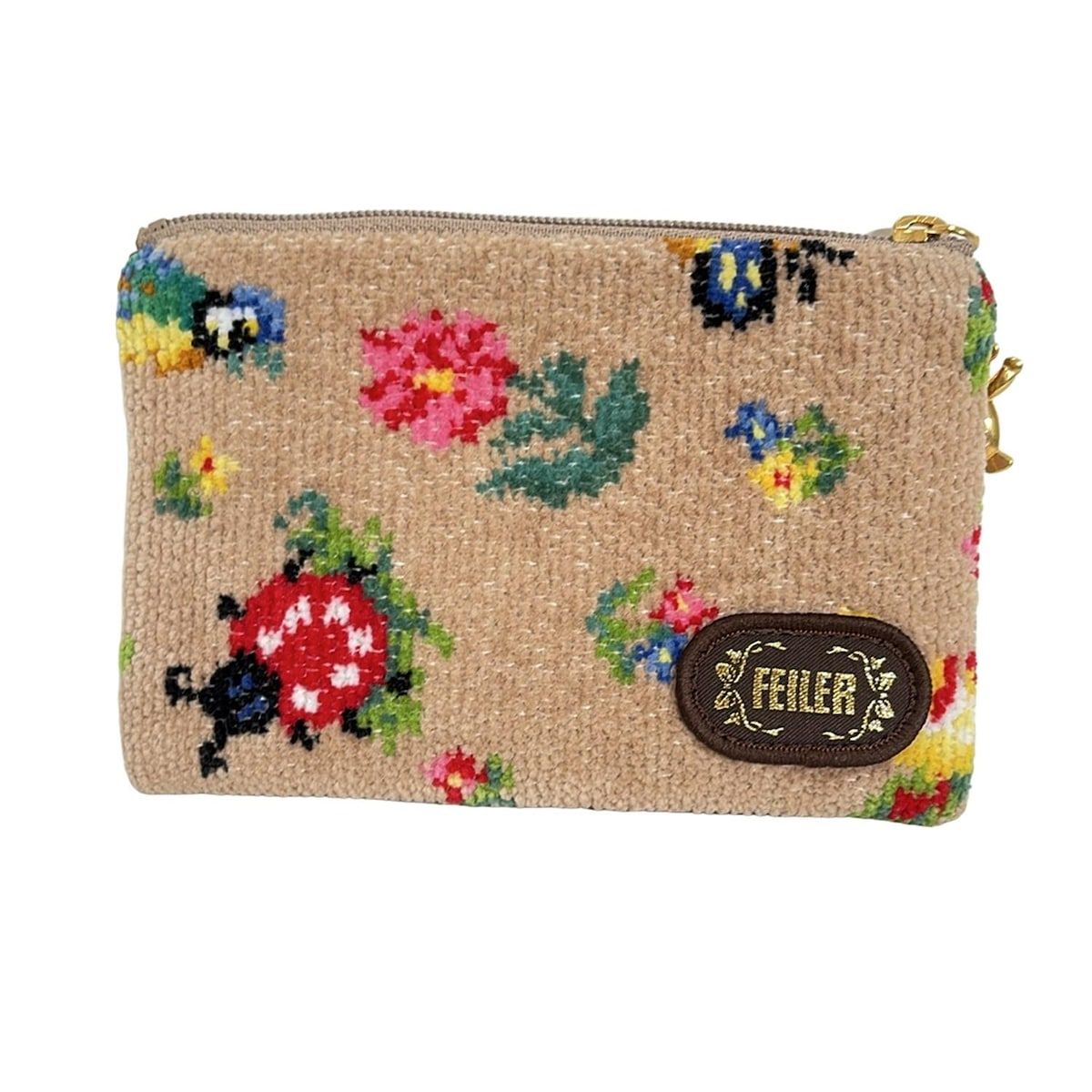 美品✨️フェイラー ハイジ アクセサリーポーチ レア クマチャーム FEILER(フェイラー) ポーチ美品 - ベージュ×ピンク×マルチ
