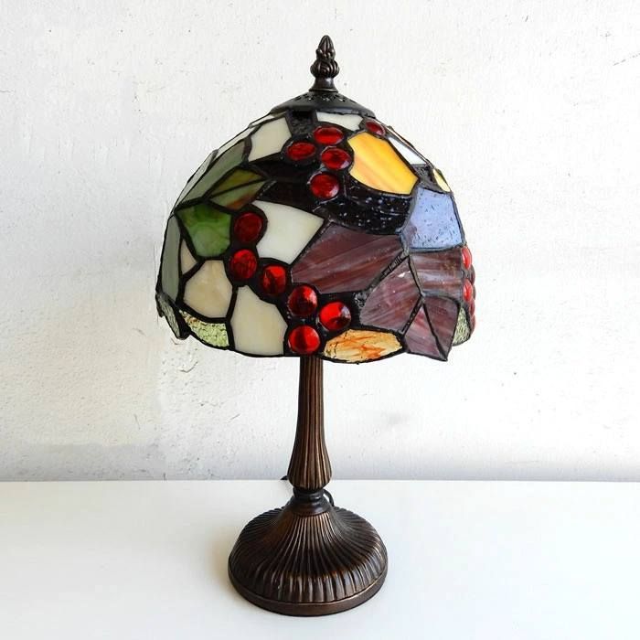 ステンドグラス スタンドライト テーブルライト 葡萄 ぶどう アンティーク調 ステンドグラス ランプ ステンドランプ おしゃれ 葡萄 ぶどう