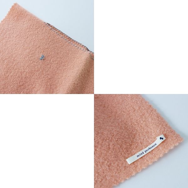 mina perhonen ミナペルホネン choucho刺繍 縮絨ストール/ピンク