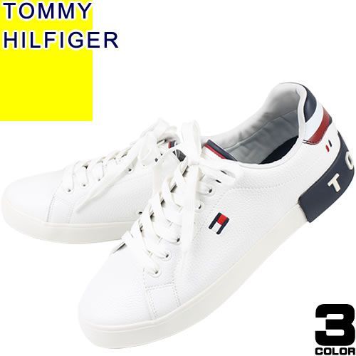 トミーヒルフィガー TOMMY HILFIGER スニーカー メンズ シューズ 靴 ローカット トリコロール ブランド 白 ホワイト REZZ