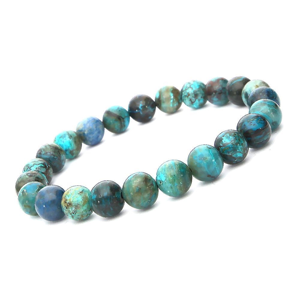 クリソコラ ブレスレット 8mm パワーストーン ブレスレット メンズ 天然石 数珠 アクセサリー メンズブレスレット レディース