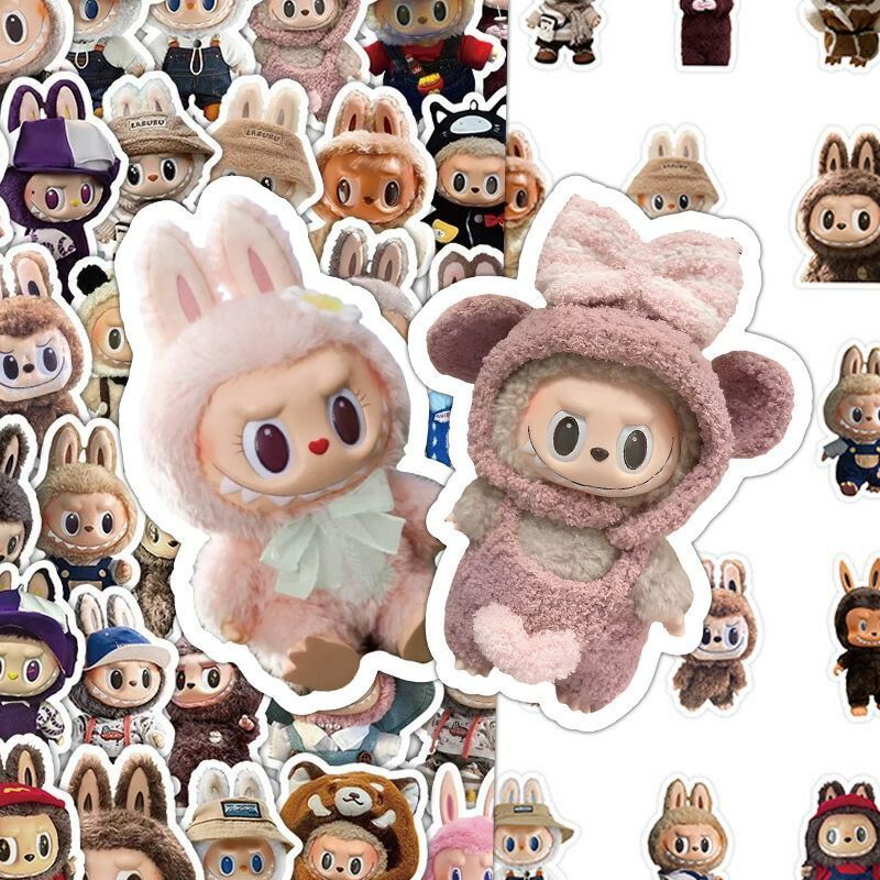62枚セット ラブブ ステッカー シール LABUBU ランダム封入 絵柄かぶり