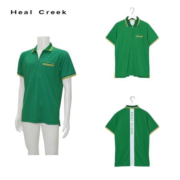 ☆新品☆接触冷感 Heal Creek ゴルフ　ヒールクリーク メンズ半袖シャツ 楽天市場】ゴルフウェア メンズ 半袖（ブランドヒールクリーク