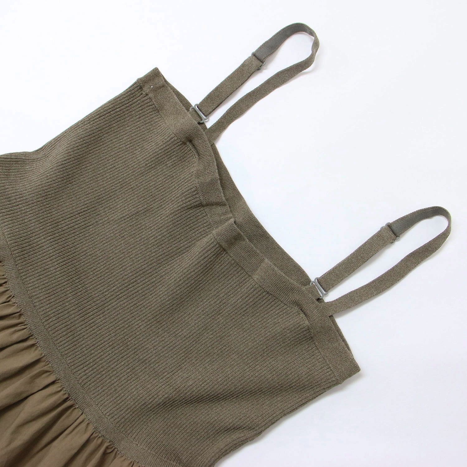 Curensology カレンソロジー ワンピース カーキ FREE リブニット  