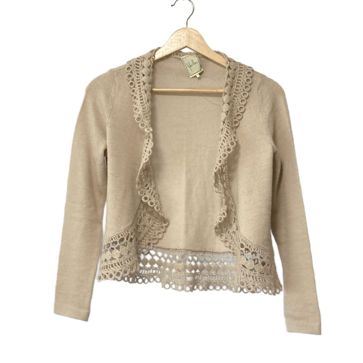 シビラ Sybilla ボレロ サイズM ベージュ レディース トップス 切り替えリブボレロカーディガン （カーディガン・ボレロ）｜Sybilla