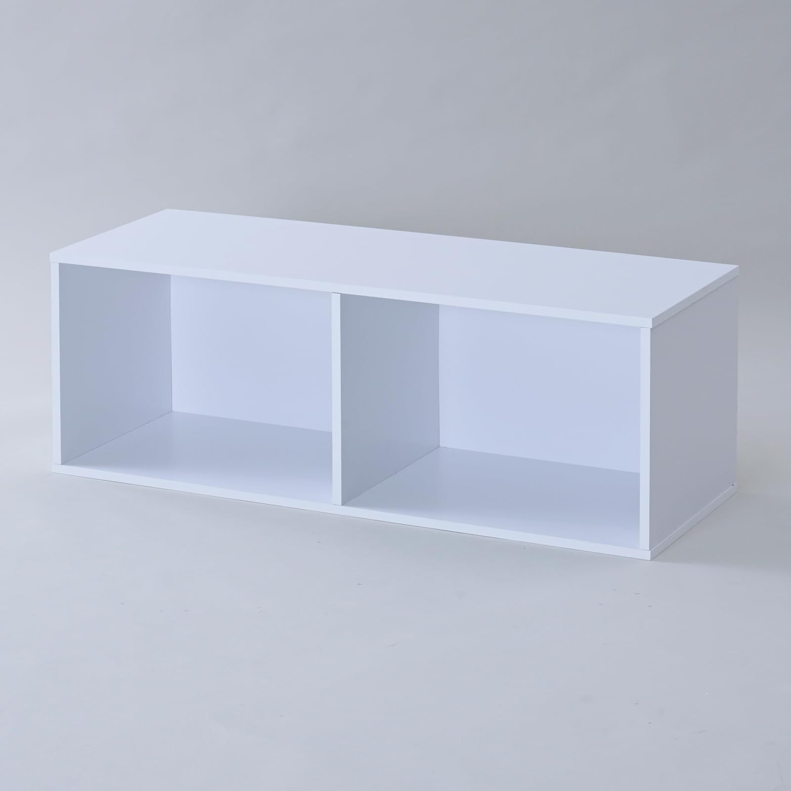 【在庫処分】ホワイト 組立品 収納 壁面 幅82×奥行29×高さ30cm 積み重ね可能 CSWR-3080(WH) 収納ボックスがぴったり入る 横置き2段 カラーボックス ラック [山善]