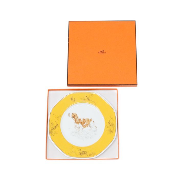 Aランク】 エルメス HERMES プレート 大皿 25.5cm 陶磁器 コッカー
