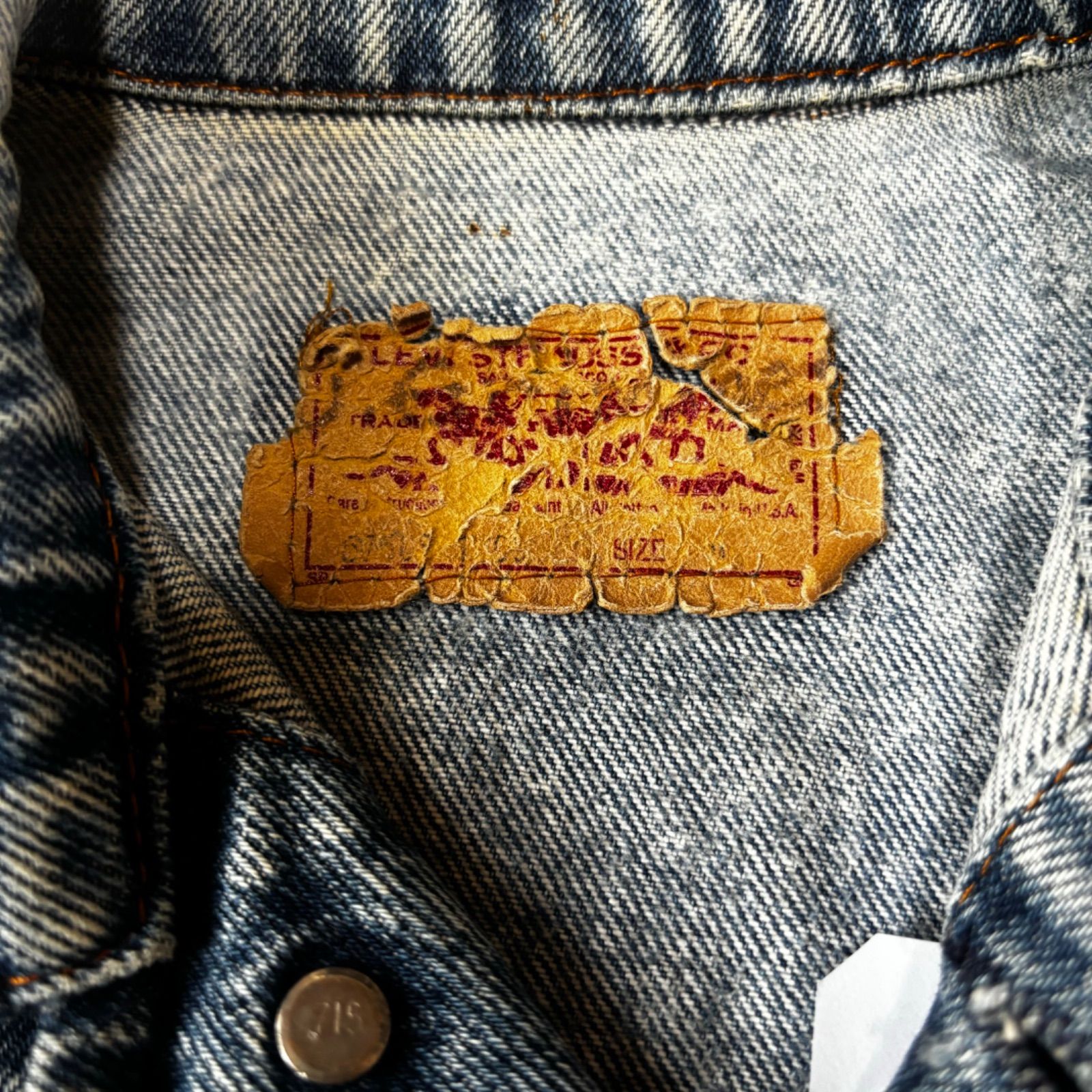 Levi's】90's 98's 57506 made in USA denim jacket chemical 90年代
