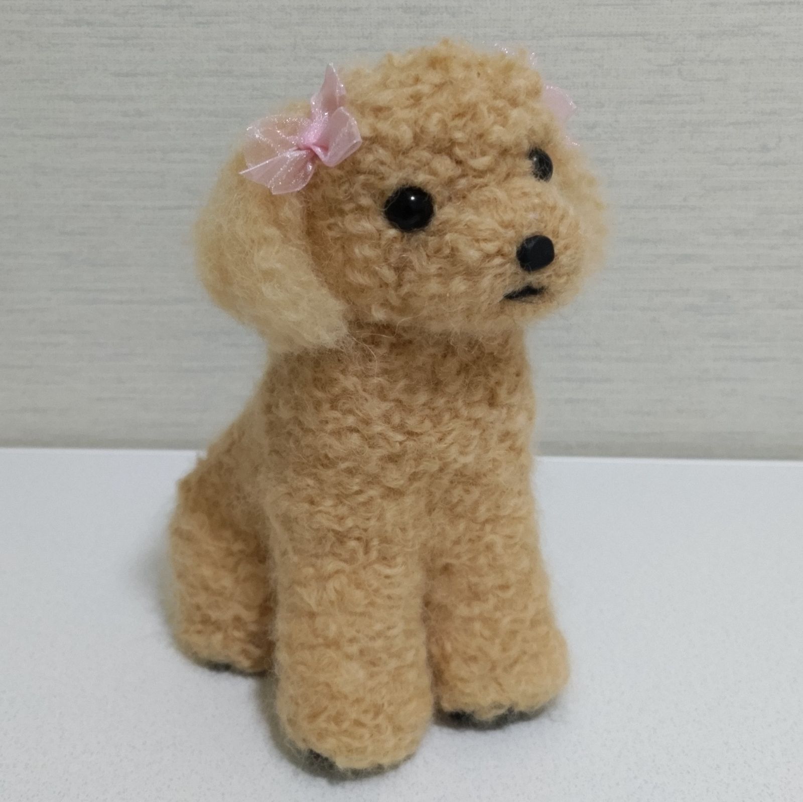 羊毛フェルト いぬ トイプードル ハンドメイド - メルカリ