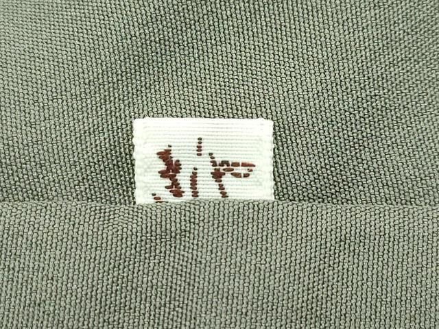 平和屋本店□極上 銀座きしや 色無地 岩井茶色 花唐草鳳凰地紋 たとう  