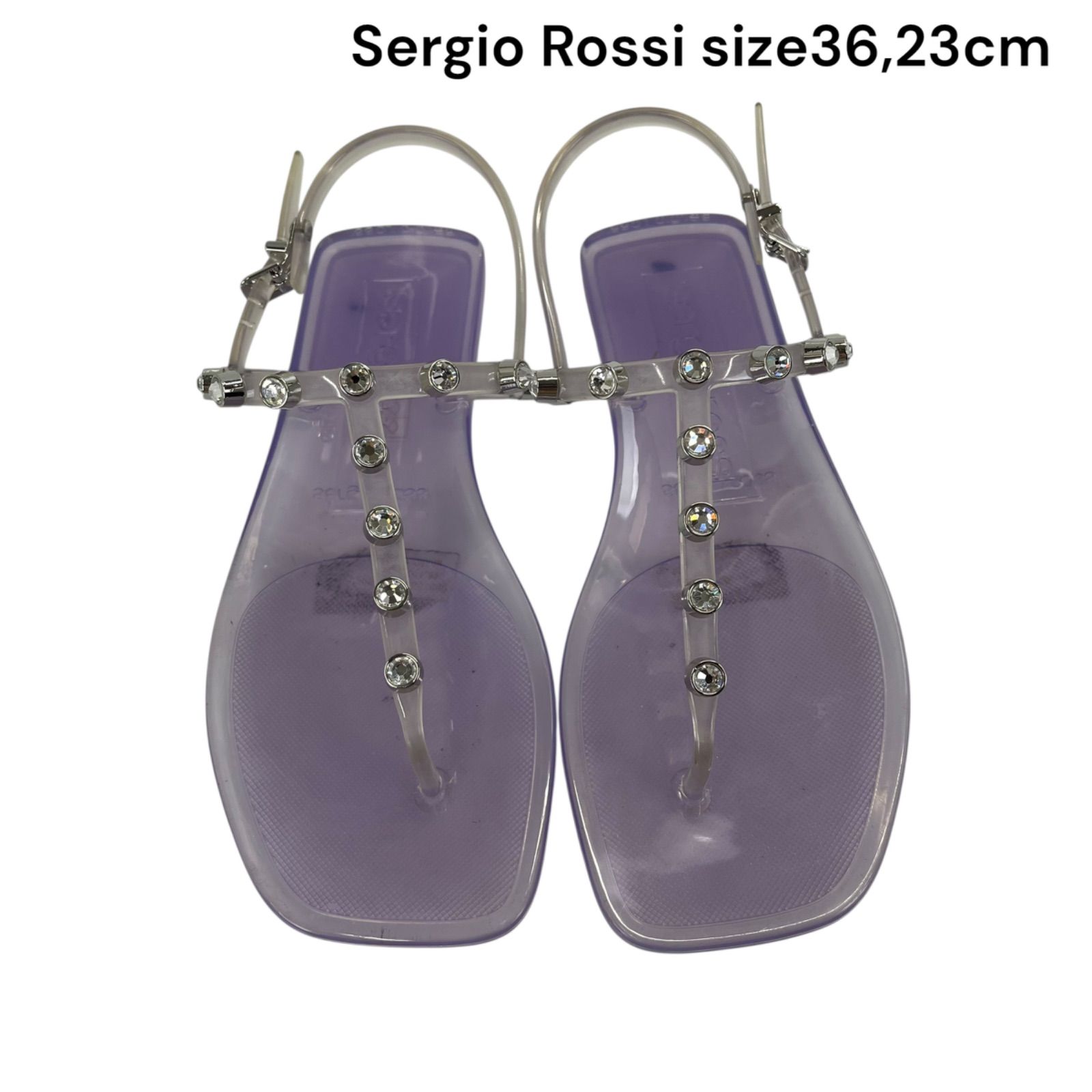 Sergio rossi 23cmサンダル 美品 Sergio Rossi セルジオロッシ 