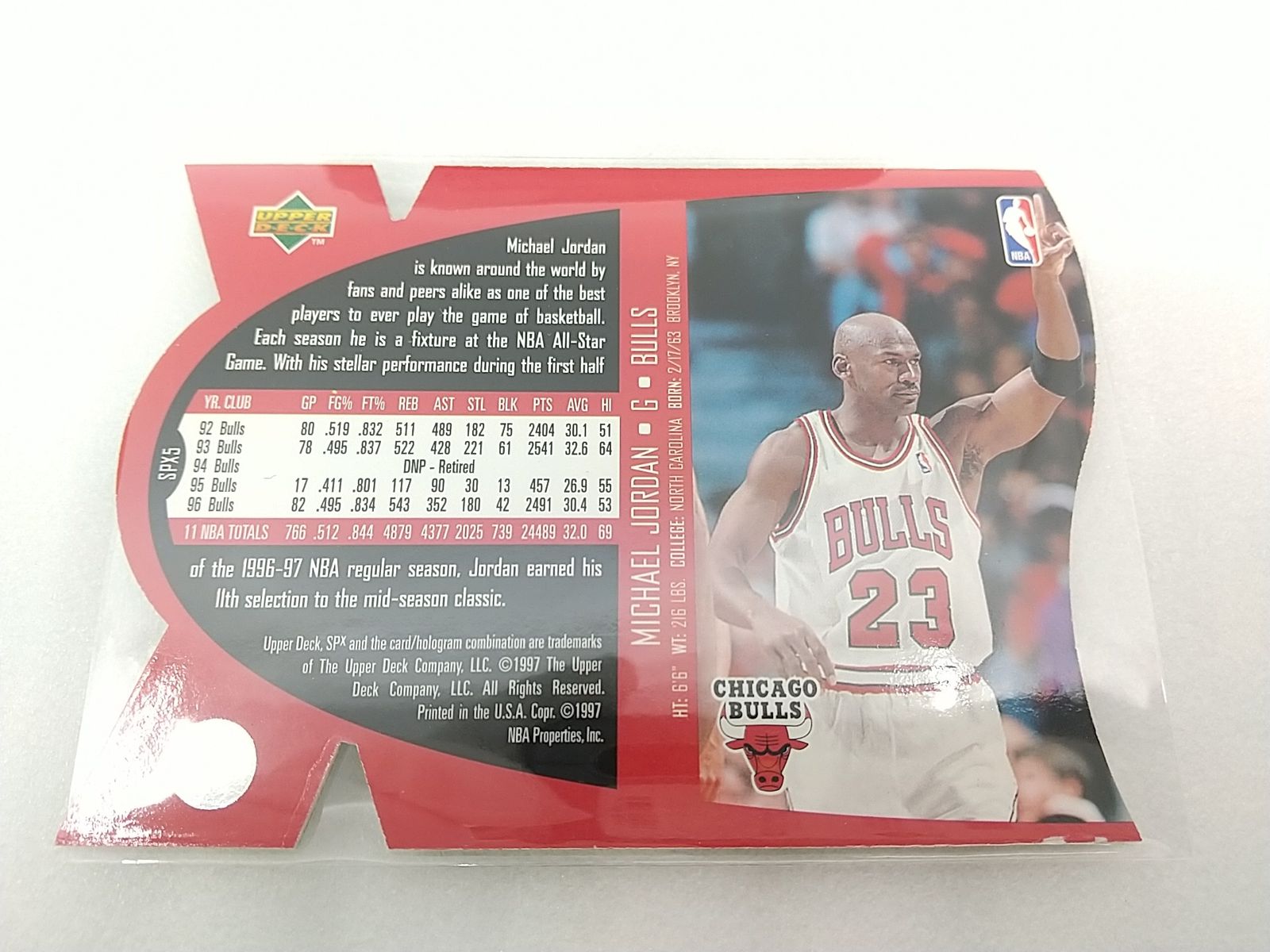 NBAカード UPPER DECK SPX Michael Jordan GOLD Ver. マイケル