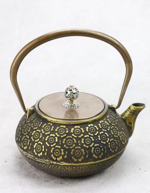 急須 古風鉄瓶 鉄分補給 提梁壺 茶壺 水壷 煮茶壷1.2L