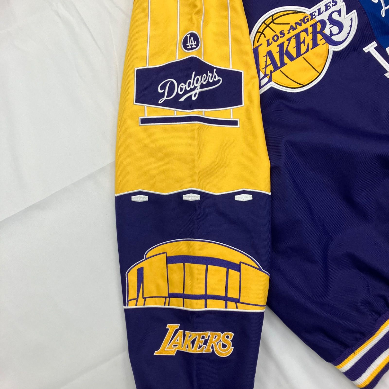 JH DESIGN レイカーズ ドジャース 刺繍 優勝記念コラボ スタジャン JH DESIGN レイカーズ ドジャース 刺繍 優勝記念コラボ スタジャン