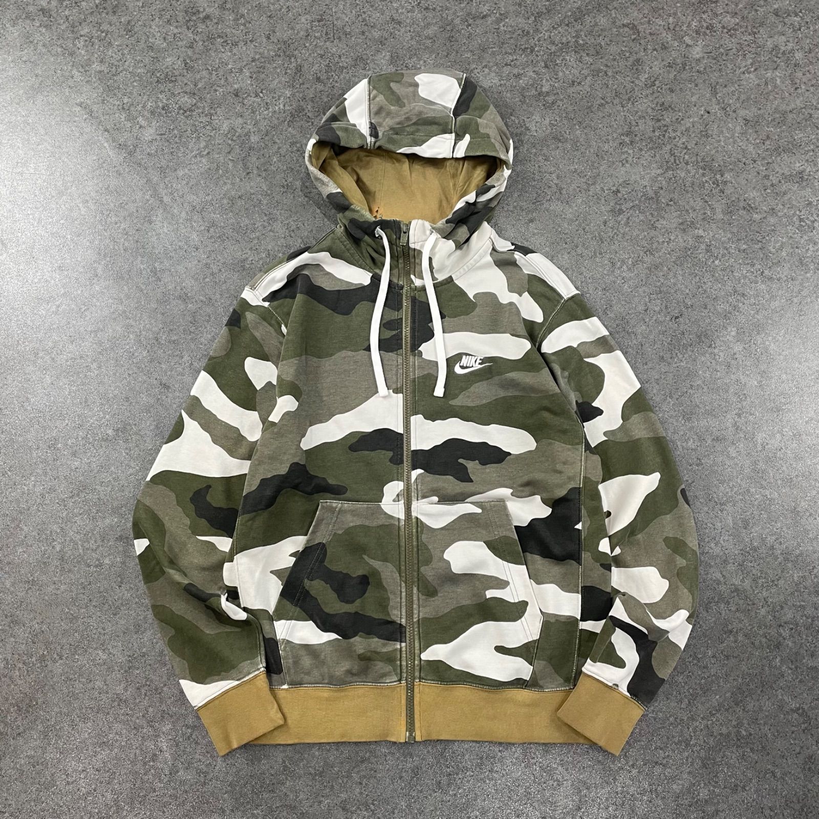 NIKE ナイキ M クラブ フレンチテリー CAMO FZフーディ フルジップ