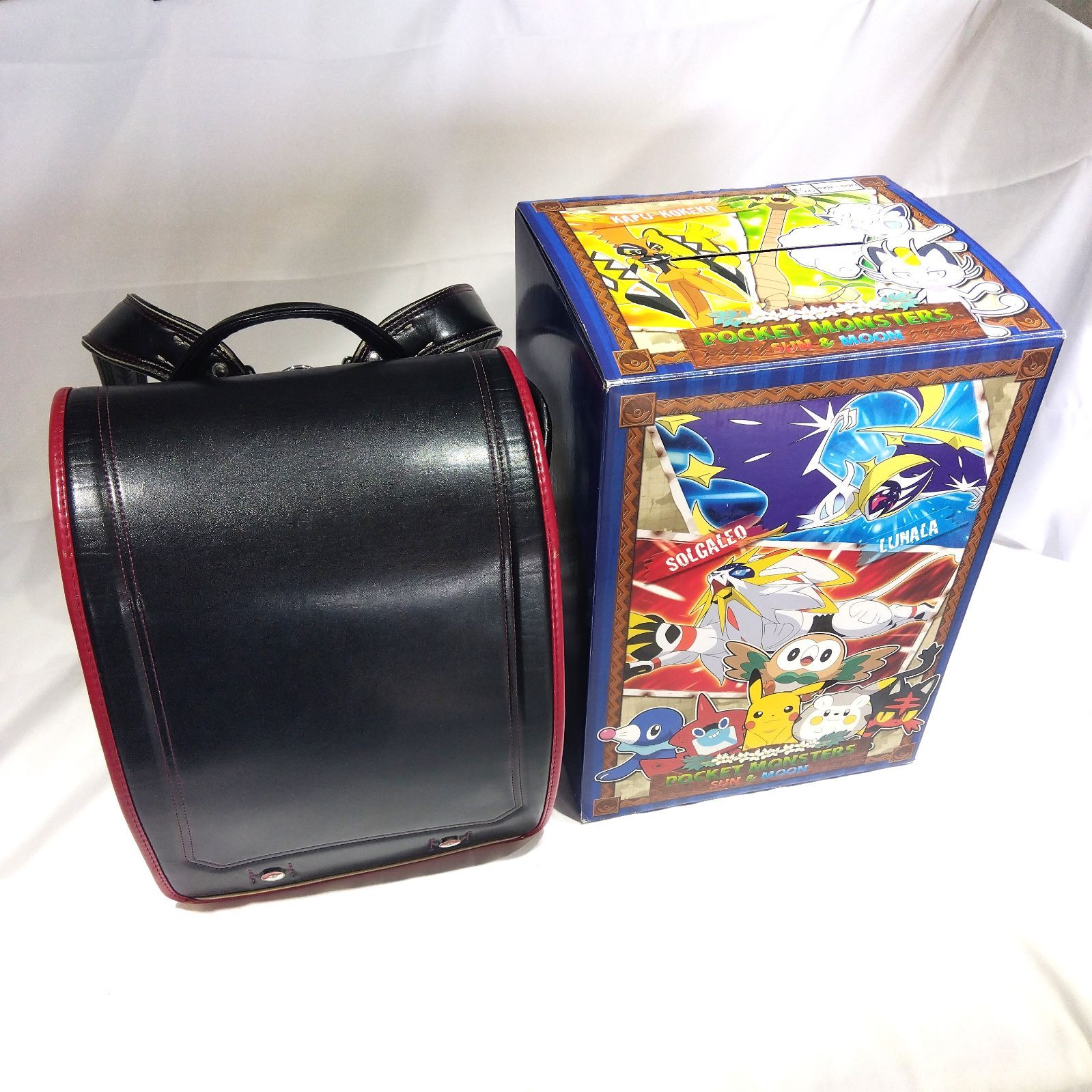 ポケモン ランドセル ピカチュウ 黒×赤 専用箱付き リメイク A475